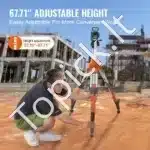 Profesionalus aliuminis trikojis lazeriniams nivelyrams 69–172 cm - Image 7