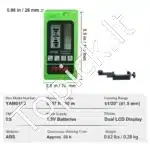 Profesionalus lazerio imtuvas | 60 m darbo atstumas | Detektorius impulsiniams kryžminių linijų lazeriams | Dvigubas LCD ekranas - Image 3