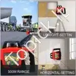 Profesionalus žalias rotacinis lazerinis nivelyras | Vandeniui atsparus statybinis lazeris | 360° spindulys | 2 kg - Image 4