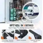 Profissionalus šaldymo dujų balionų stovas 3 × 13,6 kg + 3 mažesniems balionams - Image 6