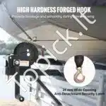 Rankinė gervė su 907,1 kg traukos galia – 7 m poliesterio juosta, 2‑greičių spragtukas, ergonominė rankena - Image 6