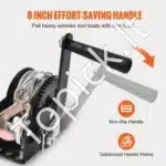 Rankinė plieninio lyno gervė su vienu greičiu – 362,8 kg traukos galia, 10 m užtraukimo ilgis - Image 5