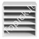Rašomojo Stalo Dokumentų Organizatorius – 355x305x330 mm, su 5 Reguliuojamais A4 Skyriais, Baltas - Image 9