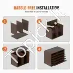 Rašomojo Stalo Dokumentų Organizatorius – 520x305x410 mm, Vintažinės Rudos Spalvos, su 12 Reguliuojamų Skyrių iš MDF - Image 6