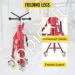 Reguliuojamas V formos galvutės vamzdžių stovas (71–131 cm, iki 400 kg) - Image 5