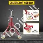 Reguliuojamas V formos galvutės vamzdžių stovas (71–131 cm, iki 400 kg) - Image 6