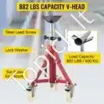 Reguliuojamas V formos galvutės vamzdžių stovas – 300 mm vamzdžių talpa, iki 400 kg apkrovos, 50 – 93,5 cm - Image 7