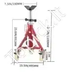 Reguliuojamas V formos galvutės vamzdžių stovas – 300 mm vamzdžių talpa, iki 400 kg apkrovos, 50 – 93,5 cm - Image 2