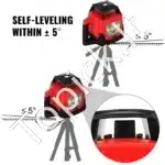 Rotacinis statybinis lazeris 360° | Automatinis savilyginantis lygis | Raudonas spindulys | 2 kg - Image 6