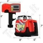 Rotacinis statybinis lazeris 360° | Automatinis savilyginantis lygis | Raudonas spindulys | 2 kg - Image 2