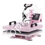 Rožinis 5-in-1 terminis presas 38×38 cm – spaudai ant marškinėlių, puodelių, kepurių ir lėkščių - Image 7