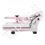 Rožinis universalus terminis presas 38×38 cm, sublimacijai ant marškinėlių, puodelių, kepurių – 8-in-1 - Image 7