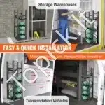 Šaldymo balionų laikymo stovas 2x13,6 kg + 3 mažesniems balionams | Tvirtas metalinis rėmas, 32,5 x 33 x 119,7 cm - Image 4