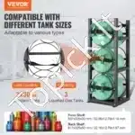 Šaldymo balionų laikymo stovas 3x13,6 kg | Tvirtas metalinis rėmas, 32,5 x 33 x 84 cm - Image 8