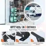 Šaldymo dujų balionų laikymo stovas 1x22,7 kg + 2x13,6 kg + 3 mažesniems balionams - Image 6