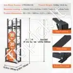 Šaldymo dujų balionų laikymo stovas 1x22,7 kg + 2x13,6 kg + 3 mažesniems balionams - Image 3