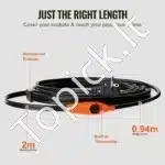 Savarankiškai reguliuojamas vamzdžių šildymo kabelis 2 m, 23 W/m, su termostatu - Image 4