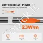 Savarankiškai reguliuojamas vamzdžių šildymo kabelis 4 m, 23 W/m, su termostatu - Image 2