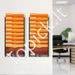 Sieniniai Žurnalų ir Brošiūrų Laikikliai (2 vnt.) – 322x105x650 mm, Metaliniai, su 10 Skyrių - Image 7