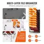 Sieniniai Žurnalų ir Brošiūrų Laikikliai (2 vnt.) – 322x105x650 mm, Metaliniai, su 10 Skyrių - Image 2