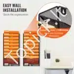 Sieniniai Žurnalų ir Brošiūrų Laikikliai (2 vnt.) – 322x105x650 mm, Metaliniai, su 10 Skyrių - Image 5