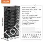 Sieniniai Žurnalų ir Brošiūrų Laikikliai (2 vnt.) – 322x105x650 mm, Metaliniai, su 10 Skyrių - Image 6