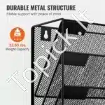 Sieninis Dokumentų Laikiklis su 6 Skyriais | Patvarus Metalo Tinklelis, 10 kg Talpa - Image 4