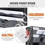 Sieninis Žurnalų ir Brošiūrų Laikiklis – 320x105x773 mm, Metalinis, su 12 Skyrių - Image 3