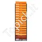 Sieninis Žurnalų ir Brošiūrų Laikiklis – 325x105x1020 mm, Metalinis, su 16 Skyrių - Image 8