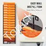 Sieninis Žurnalų ir Brošiūrų Laikiklis – 325x105x1020 mm, Metalinis, su 16 Skyrių - Image 6