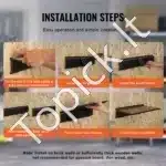 Sieninis dviejų eilių dviračių laikiklis su 3 lentynomis – 122 × 10 × 23 cm, talpa 6 dviračiams, 136 kg - Image 4