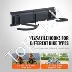 Sieninis dviejų eilių dviračių laikiklis su 3 lentynomis – 122 × 10 × 23 cm, talpa 6 dviračiams, 136 kg - Image 6