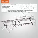 Sieninis dviračių laikiklis 4 dviratėms + 2 šalmams – 122 × 100 × 230 mm, iki 90 kg talpos - Image 3