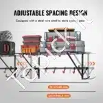 Sieninis dviračių laikiklis 4 dviratėms + 2 šalmams – 122 × 100 × 230 mm, iki 90 kg talpos - Image 5