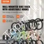 Sieninis dviračių laikiklis 6 dviračiams + 5 šalmai – 2159 × 100 × 230 mm, iki 136 kg apkrova - Image 8