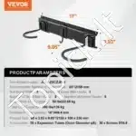 Sieninis dviračių laikiklis 6 dviračiams + 5 šalmai – 2159 × 100 × 230 mm, iki 136 kg apkrova - Image 3