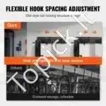 Sieninis dviračių laikiklis 6 dviračiams ir 6 šalmai – 1727 × 63,5 × 230 mm, iki 136 kg apkrova - Image 5