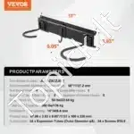 Sieninis dviračių laikiklis 6 dviračiams ir 6 šalmai – 1727 × 63,5 × 230 mm, iki 136 kg apkrova - Image 3