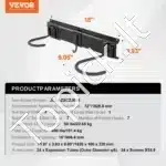 Sieninis dviračių laikiklis 8‑iems dviračiams + 7 šalmai – 1828 × 63,5 × 230 cm, iki 181 kg apkrova - Image 3