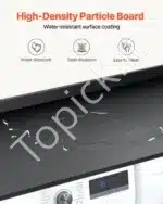 Skalbimo mašinos ir džiovyklės darbo stalas su 3 plokštėmis, juodas, 1370×700×69 mm - Image 4