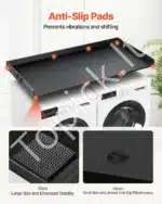 Skalbimo mašinos ir džiovyklės darbo stalas su 3 plokštėmis, juodas, 1370×700×69 mm - Image 5