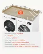 Skalbimo mašinos ir džiovyklės darbo stalas su ąžuolo imitacijos paviršiumi - Image 7