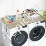 Skalbimo mašinos ir džiovyklės darbo stalas su ąžuolo imitacijos paviršiumi - Image 8