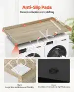 Skalbimo mašinos ir džiovyklės darbo stalas su ąžuolo imitacijos paviršiumi - Image 5