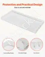 Skalbimo mašinos ir džiovyklės darbo stalas su baltu paviršiumi 1370x700x69mm - Image 6