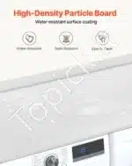 Skalbimo mašinos ir džiovyklės darbo stalas su baltu paviršiumi 1370x700x69mm - Image 4