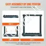 Sodo Įrankių Stovas Organizatorius – 75x35x82 cm, su 10 Angų, PP Plastiko, su Apsauga nuo Apvirtimo - Image 4