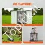 Sodo Įrankių Stovas Organizatorius – 75x35x82 cm, su 10 Angų, PP Plastiko, su Apsauga nuo Apvirtimo - Image 5