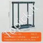 Sodo Įrankių Stovas Organizatorius – 75x35x82 cm, su 10 Angų, PP Plastiko, su Apsauga nuo Apvirtimo - Image 6