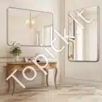 Stačiakampis sieninis vonios ir makiažo veidrodis – 122×91,6 cm - Image 2